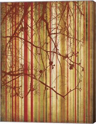 Framed Auburn Stripe Print