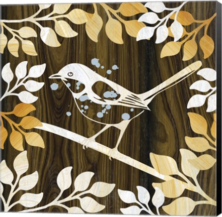 Framed Birdie I Print