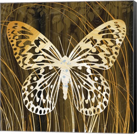 Framed Butterflies &amp; Leaves II Print