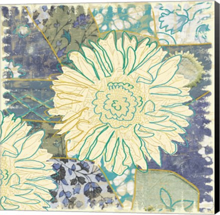 Framed Flower with Fabric Print