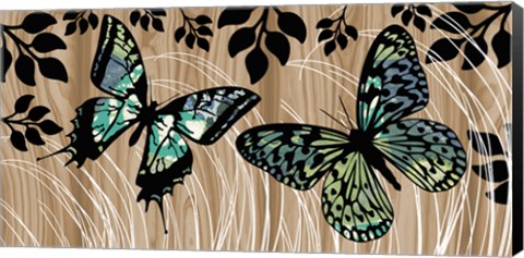 Framed Butterfly Patchwork Print