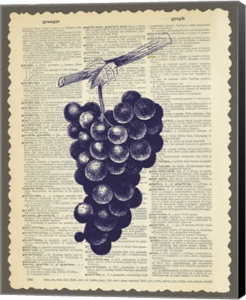 Framed Grapes Print