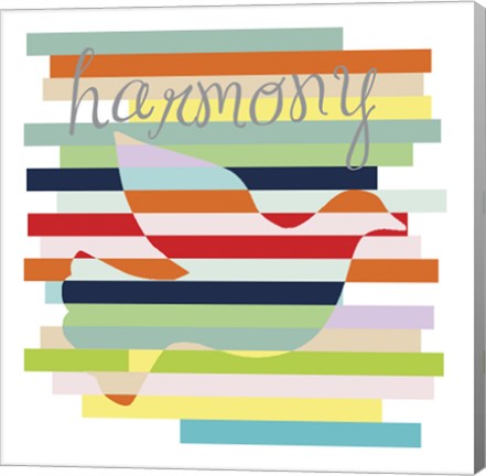 Framed Dove Rainbow Print