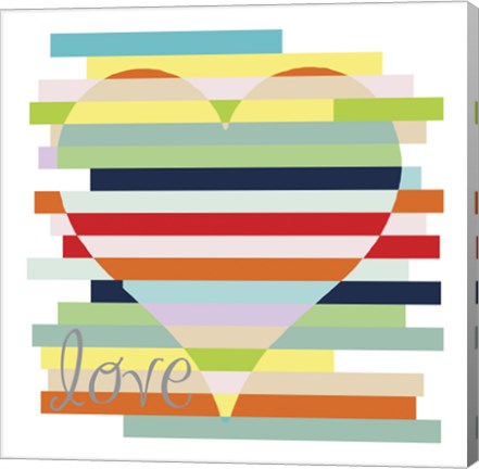 Framed Heart Rainbow Print