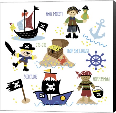 Framed Pirates &amp; Ships Print