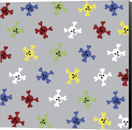 Framed Skulls Pattern Print