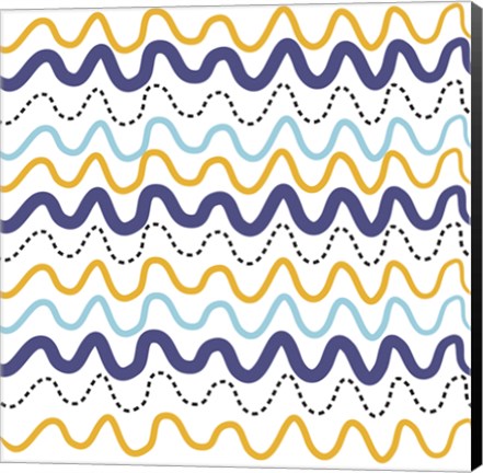 Framed Wavy Lines Print