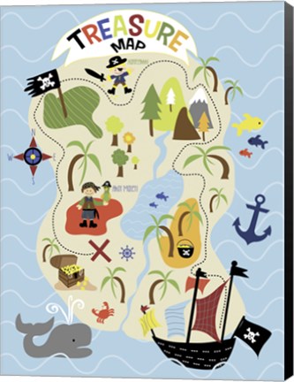 Framed Treasure Map Print
