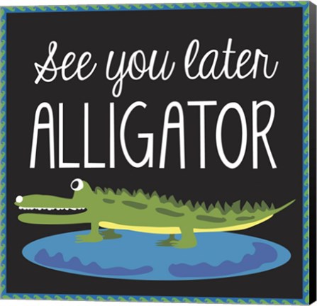 Framed Alligator Print