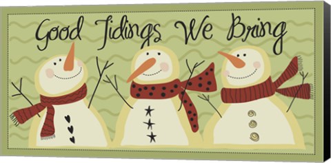 Framed Snowmen Print