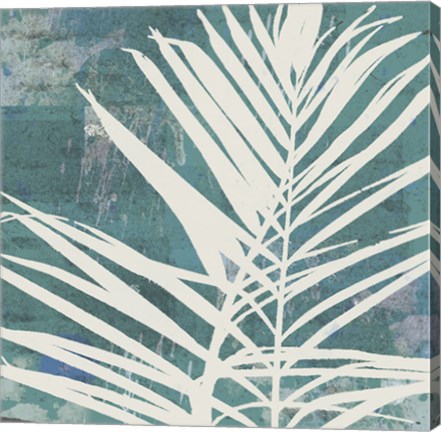 Framed Fronds on Azure Print