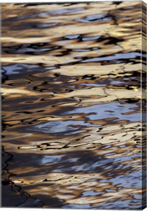 Framed Abstract sunrise reflection on water, Havana Harbor, Havana, Cuba Print