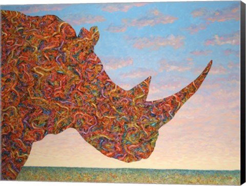 Framed Rhino-Shape Print