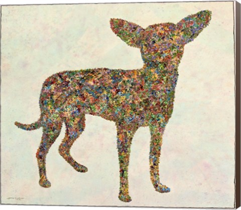 Framed Chihuahua Shape Print