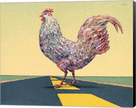 Framed Crossing Chicken Print