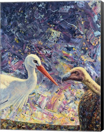 Framed Living Between Beaks Print