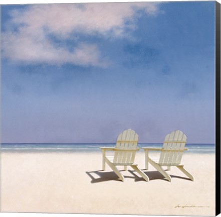 Framed Beach Chairs Print