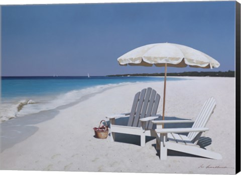 Framed Seaside Picnic Print
