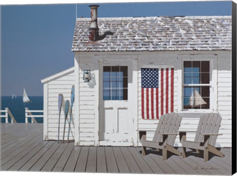Framed Dockside Flag Print