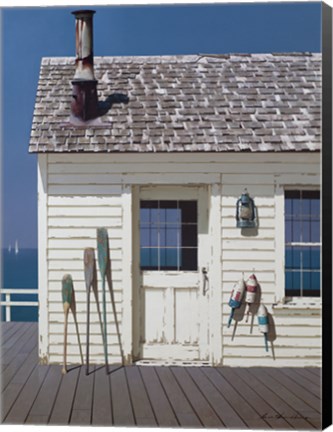 Framed Oars and Buoys Print