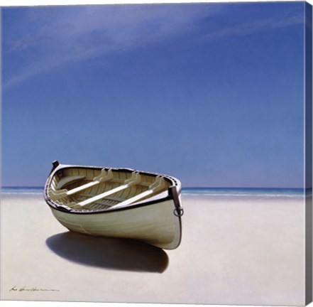 Framed Beached Boat Print