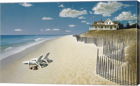 Framed Beach House View Print
