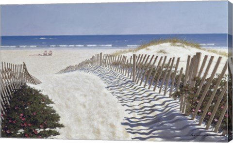 Framed Walk To The Beach Print