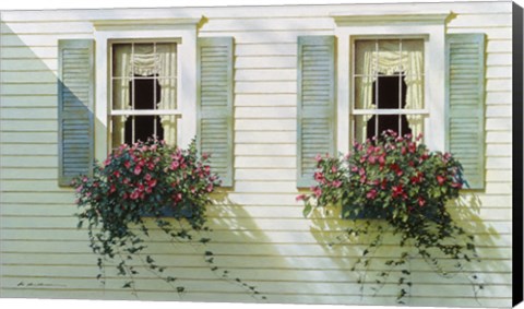 Framed Windows With Flowerboxes Print