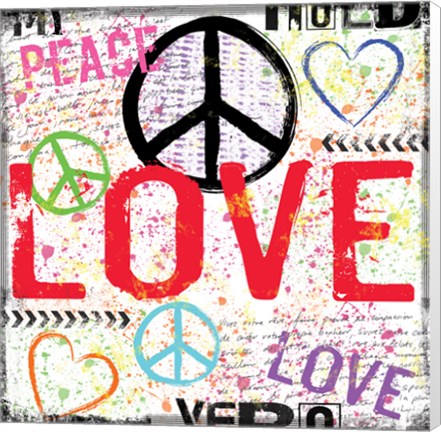 Framed Love and Peace 1 Print