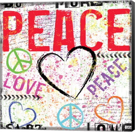 Framed Love and Peace 2 Print