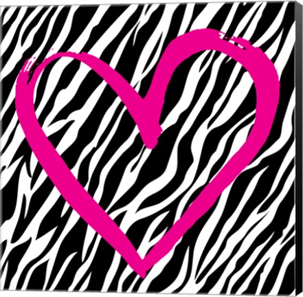 Framed Zebra Love Print