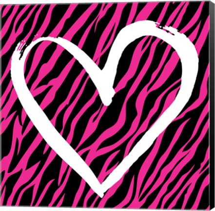 Framed Zebra Love 2 Print