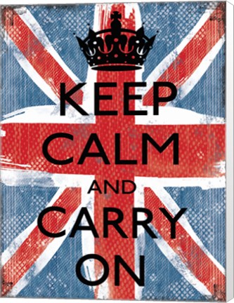 Framed Keep Calm And Carry On 1 Print