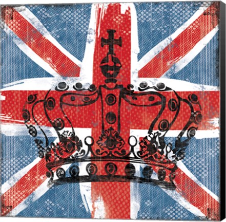 Framed Union Jack Crown 2 Print