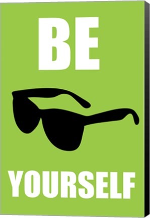 Framed Be Yourself - Green Print