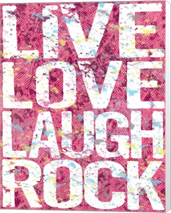 Framed Live Love Laugh Rock Print