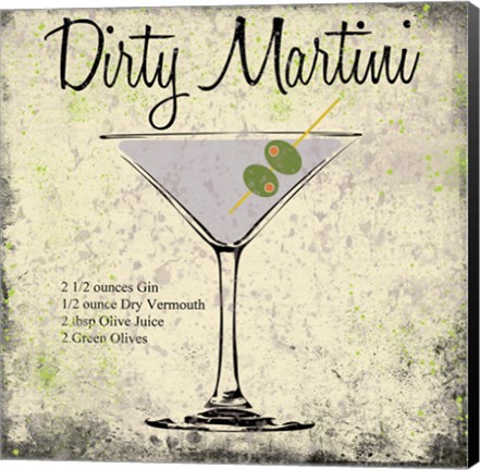 Framed Dirty Martini Print