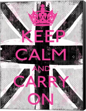 Framed Keep Calm And Carry On 3 Print