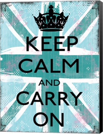 Framed Keep Calm And Carry On 4 Print