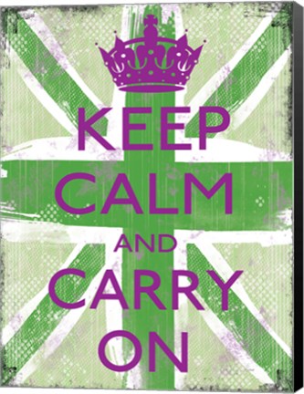 Framed Keep Calm And Carry On 5 Print