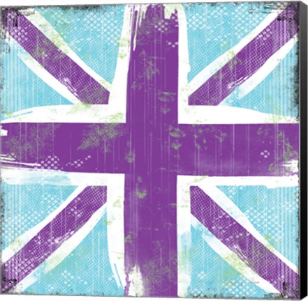 Framed Union Jack Purple and Blue Print