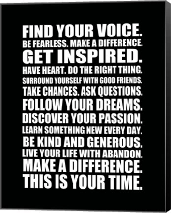 Framed Find Your Voice 2 Print