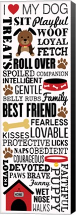 Framed I Love My Dog 1 Print