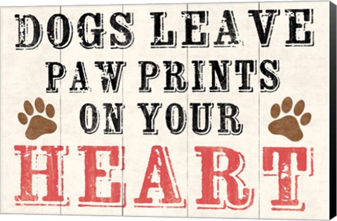 Framed Dogs Leave Paw Prints 2 Print