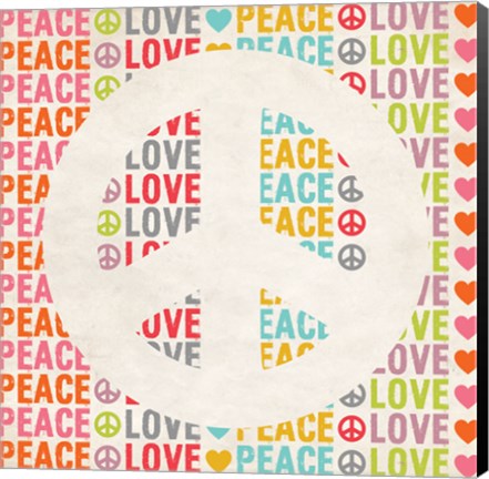 Framed Peace Love 2 Print