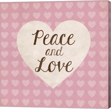 Framed Peace and Love Print