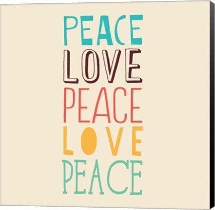 Framed Peace Love 3 Print