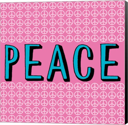 Framed Peace - Blue and Pink Print