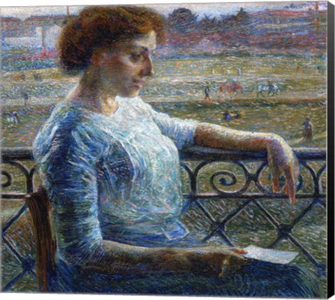 Framed Sister on the Balcony 1909 Print