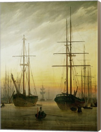 Framed Ships in the Harbour, 1774-1840 Print